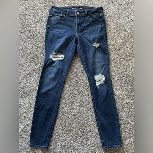 Women's Distressed Blue Jeans
